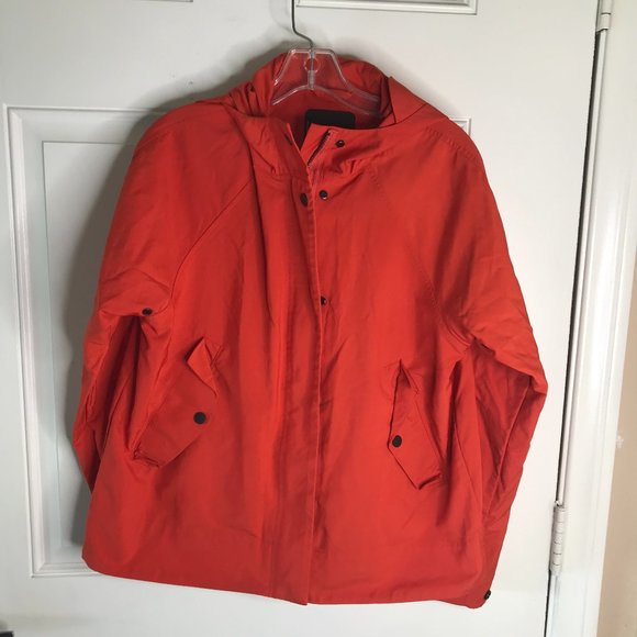 Everlane Jackets & Blazers - Everlane Women's Cropped City Anorak Rain Jacket Orange ~ Size S